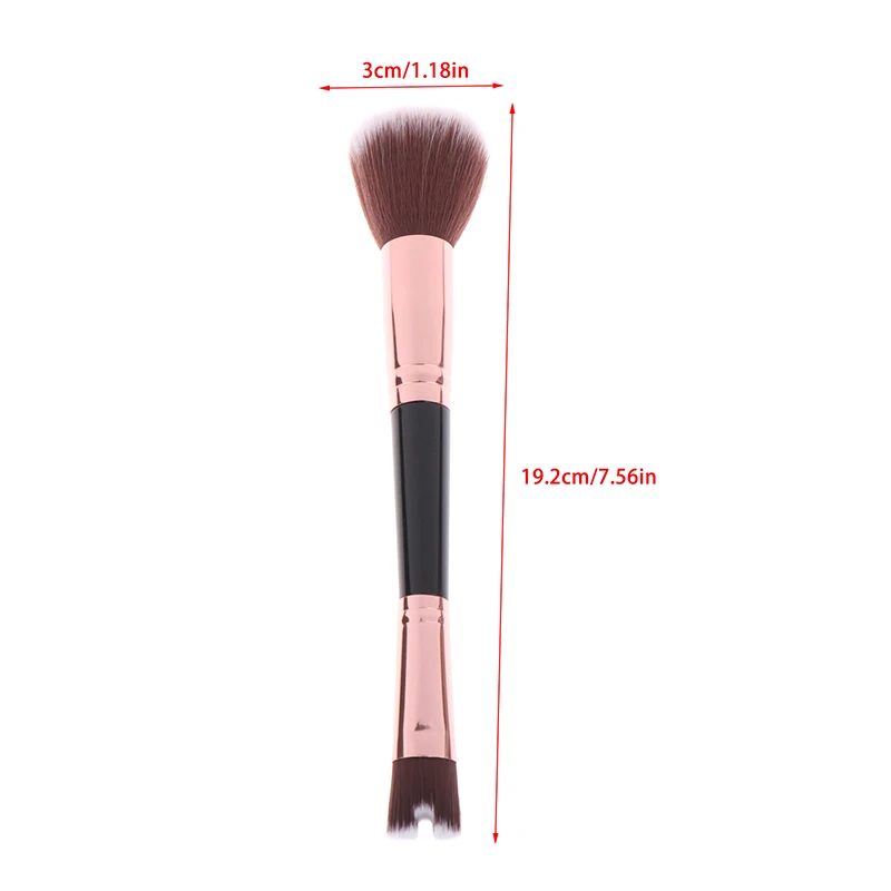 1pc nariz contorno em forma de u pincel de maquiagem dupla extremidade nariz sombra fundação iluminador blush escova rosto beleza cosméticos ferramentas