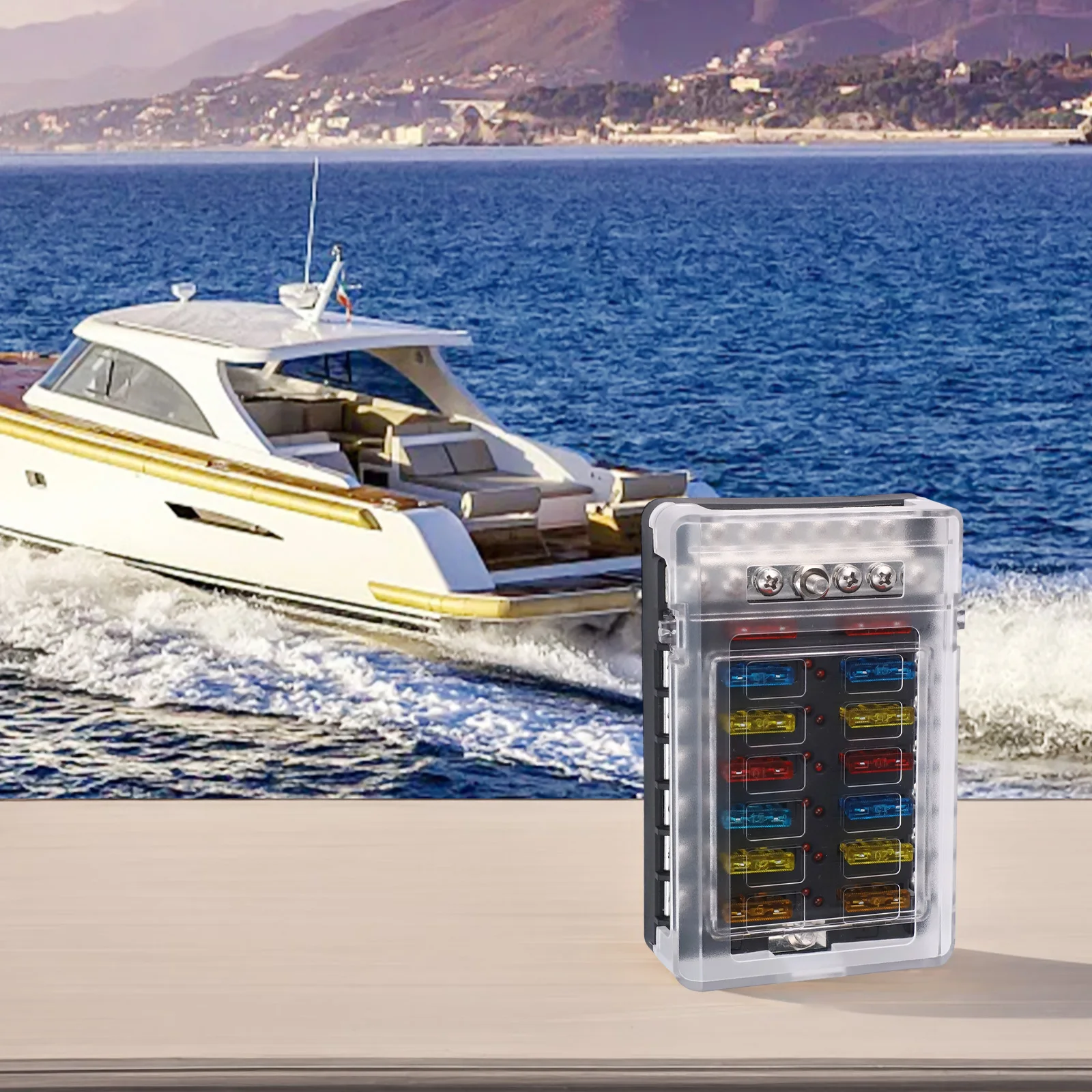 

Блок предохранителей для тяжелых условий эксплуатации 12 В с красным светодиодным индикатором для легкой идентификации выдувных предохранителей в различных автомобилях