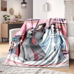 Comics Cartoon Mo Dao Zu Shi Wei Wuxian Flannel Blanket Sofa Girl Warm Home Lan Wangji Blanket Gift Customize Woman Bedding