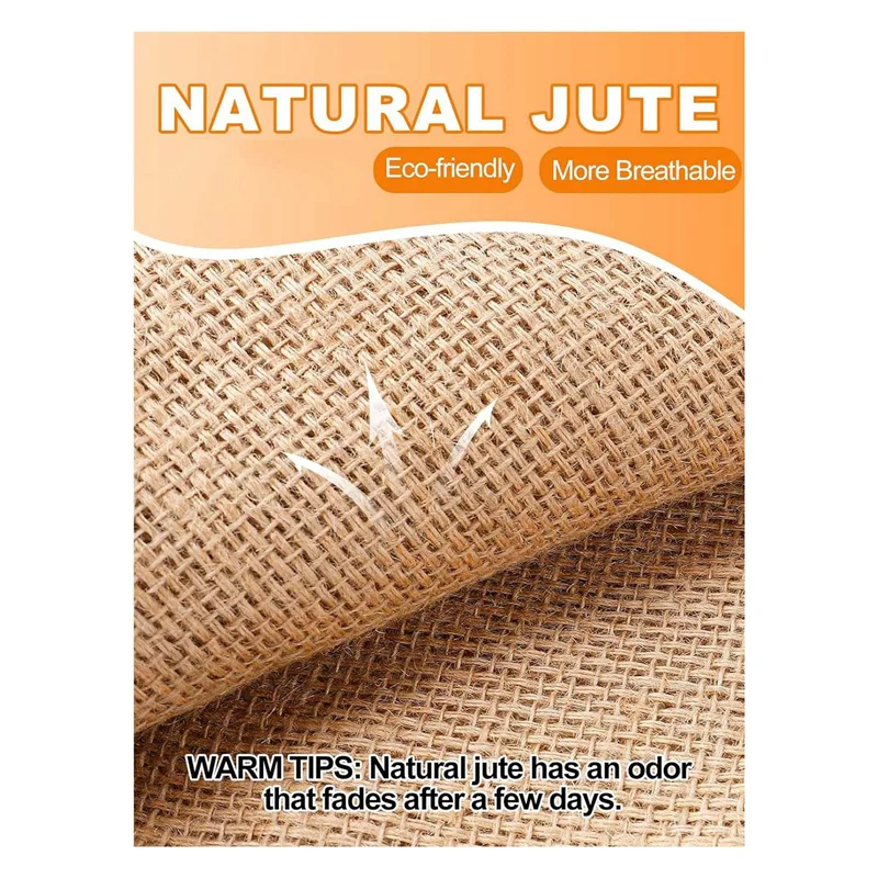 Grands sacs en toile de jute robustes, 4 pièces, sacs de rangement de pommes de terre en Jute marron avec cordes de 32.8 pieds, sacs de pommes de terre réutilisables