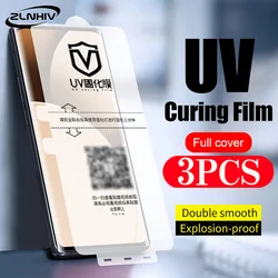 3Pcs UV Light Curing Film for iQOO 12 11 10 9 Pro Not Glass protective film for vivo X100 X90 X80 X70 X60T Pro Plus S18 S17 S16