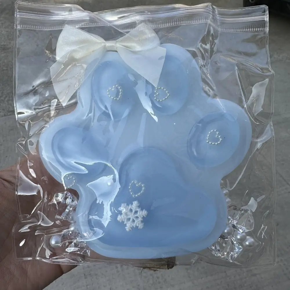 

White Moonlight Giant Cat Paw Squeeze Toy Kneading Transparent Cat Paw Fidget Toy Silicone 3D Cat Paw Pinch Toy Kids Tricky Doll