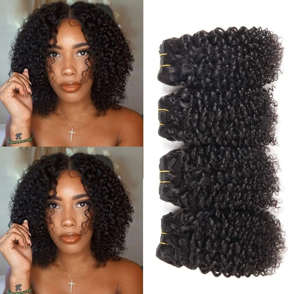 Raw Indian Curly Hair Bundles 100% Human Hair Weave 1/3/6 Pieces Tissage Humain Hair Natural Remy Kinky Curly Hair Extensions