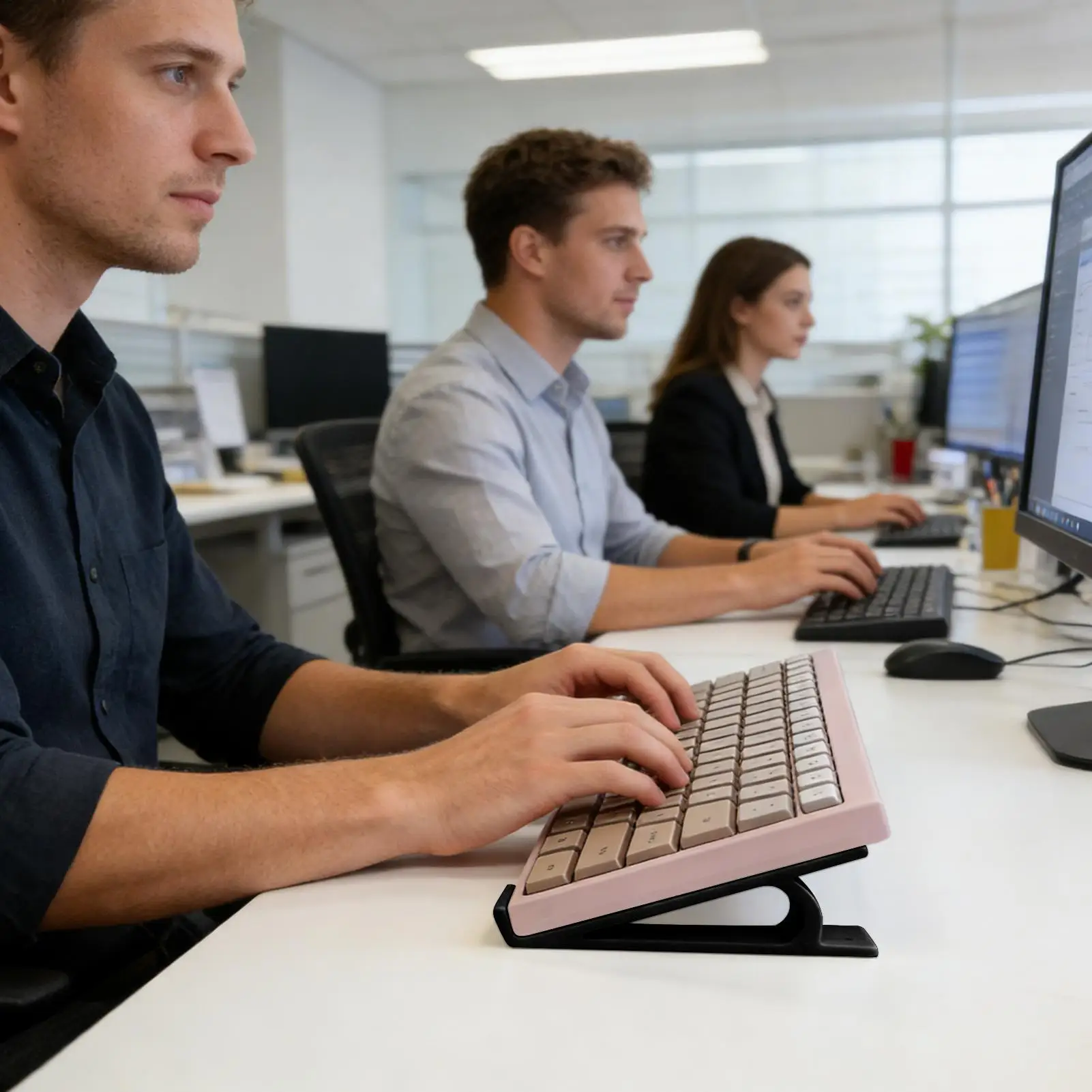 

Keyboard Stand 2 Pieces Ergonomic Non Slip Portable Computer Stand Keyboard Lifter For Desk For Student Teacher Women Men Daily