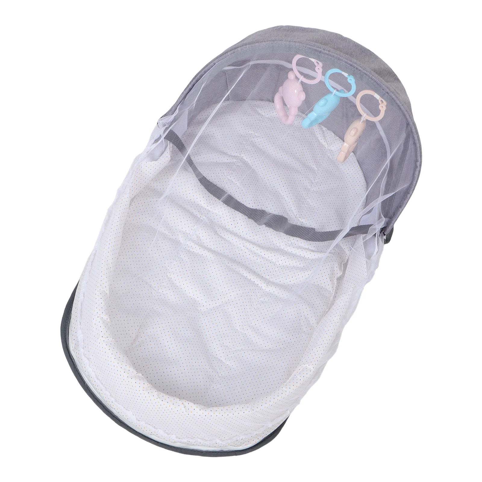 Cama de isolamento biônico para bebês, portátil, dobrável, rede de malha respirável, espreguiçadeira de viagem, lavável, cama de dormir infantil