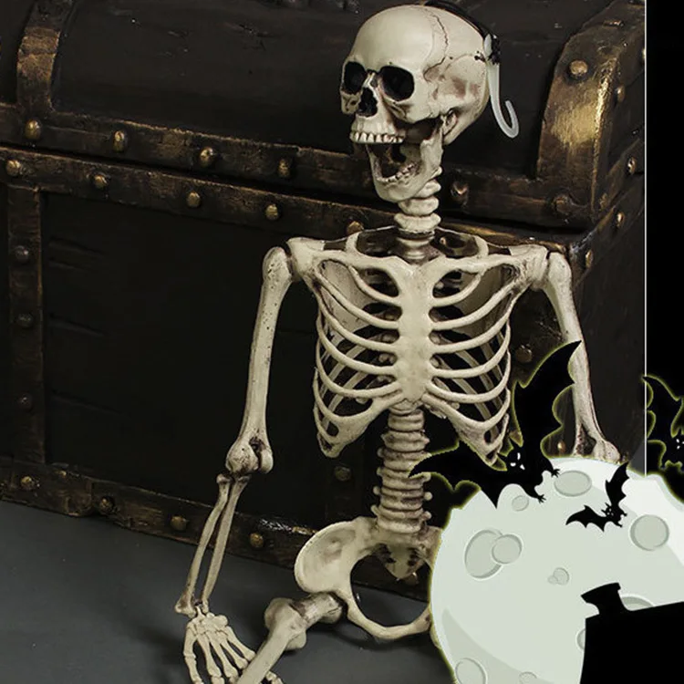 

Suitable for Cross-border explosion Halloween KTVcos bar haunted house escape simulation plastic skeleton prop ornament