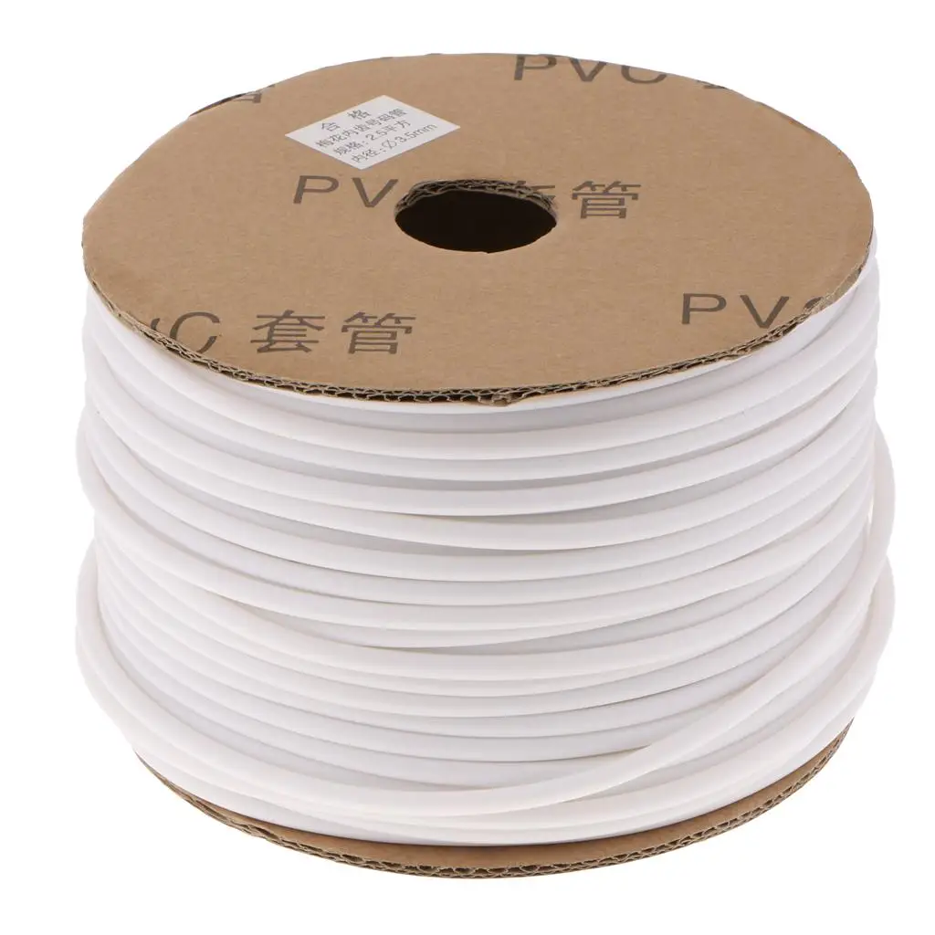 PVC Wire Markers Tube Sleeve 90m Roll White Color for Cable Management and Organization