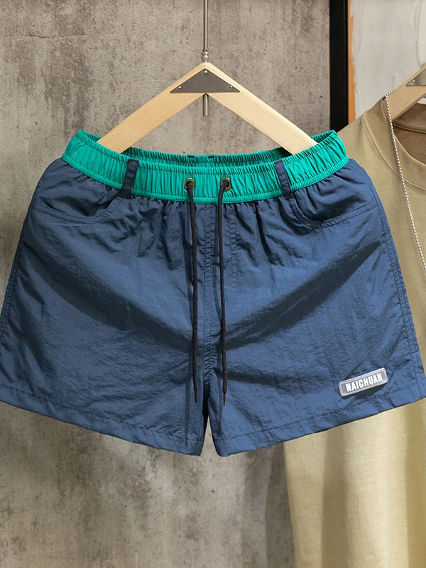 

Qui Dry Summer New Men's Tee-quarter Length Casual Fitn Swimming orts Straight Leg Youthful Vitali Daily Wear orts