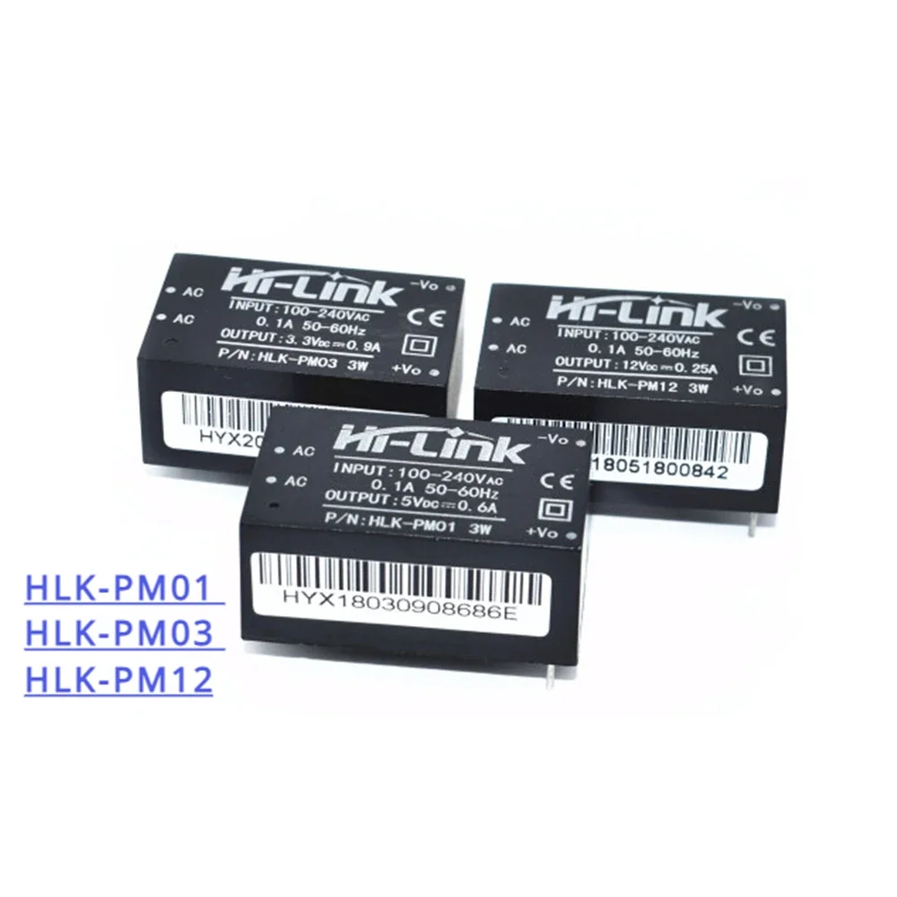 HLK-PM01/PM03/PM12 Mini Intelligent Switch Power Supply Module, AC-DC 220V to 5V/3.3V/12V Same Day Shipment - Safe and Reliable