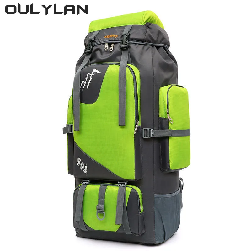 Oulylan Camping Backpack 90L Waterproof Hiking Trekking Bag Rucksack Large Capacity Travel Sports Bags Camping Equipment Men