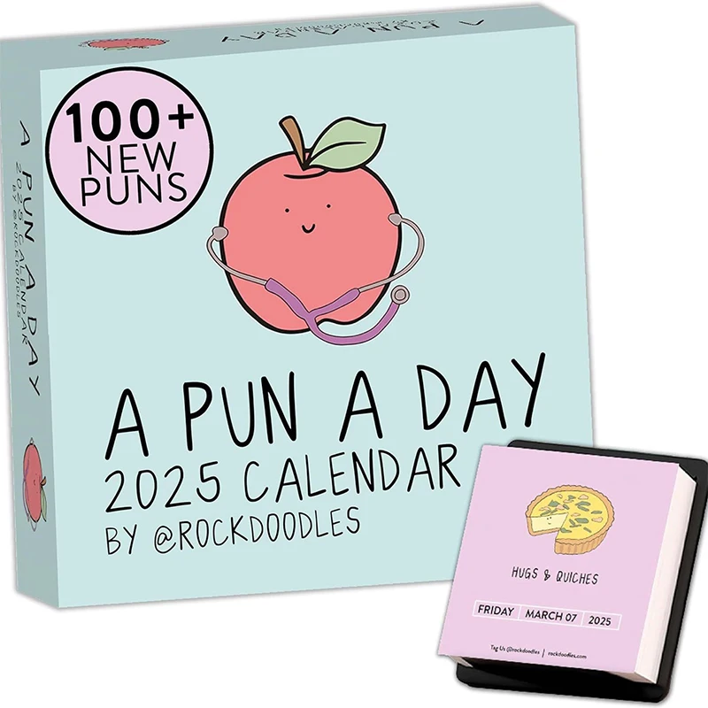 2025 A Pun A Day Desktop Calendar,Funny Calendar With 100+ Daily Puns For Home Or Office Joke Calendar 2025 Room Decoration