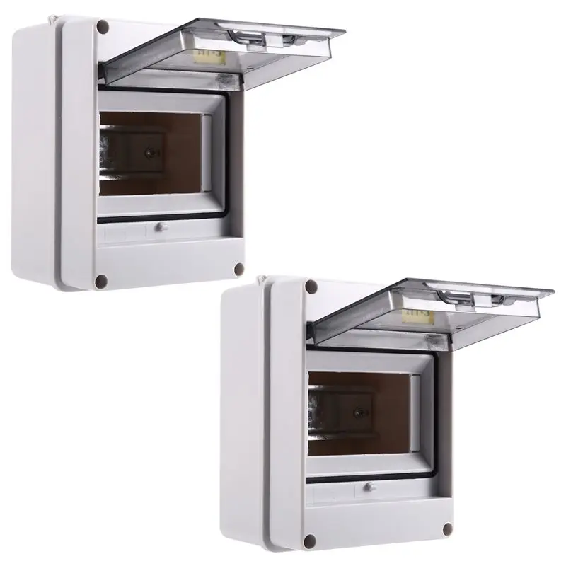 A04G-4PCS HT-5 Way IP65 Mcb Breaker Box Distribution Protection Box Power Electronic Din Rail Enclosure For Circuit Breaker