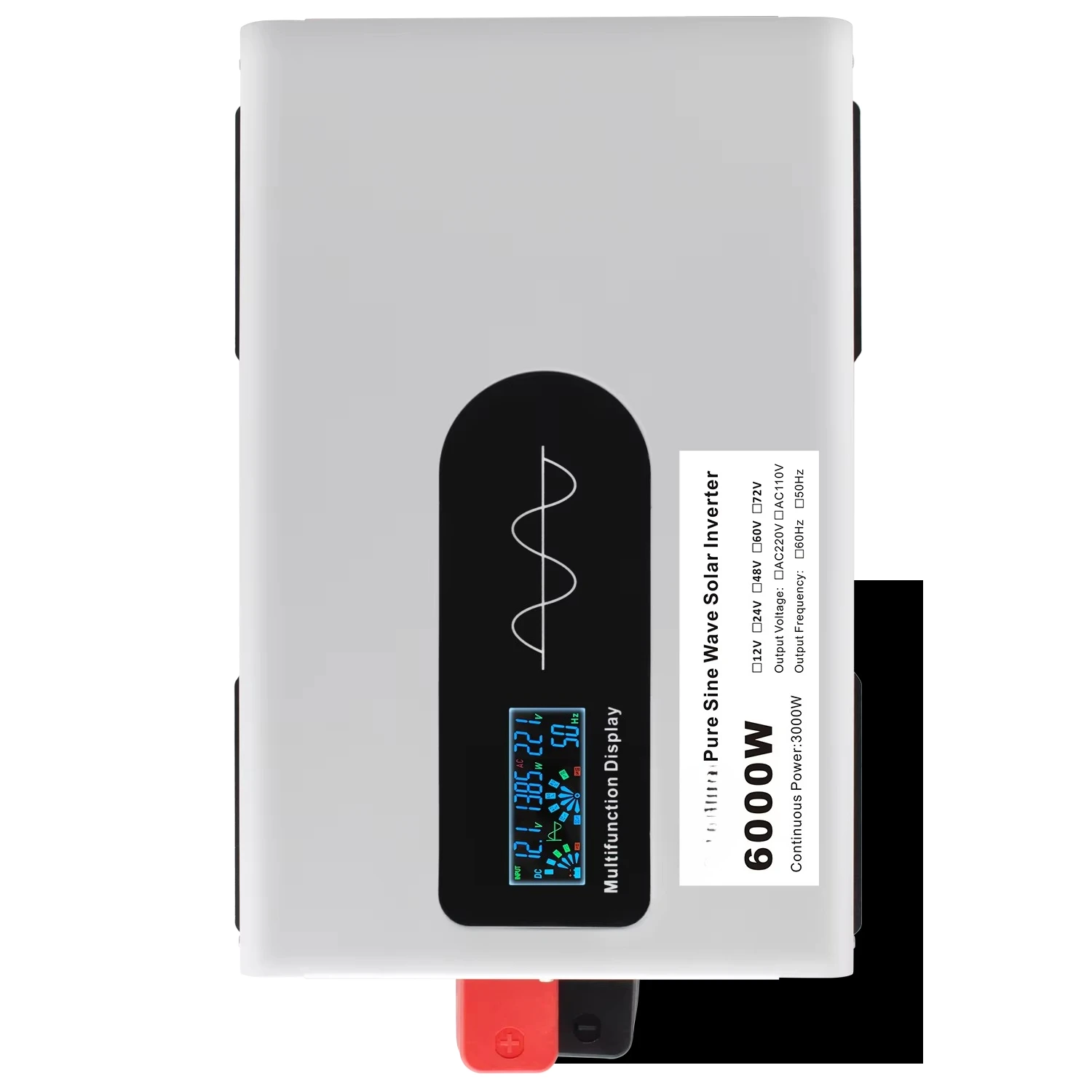 HOULI 12V/48V/220V Solar Pure Sine Wave Inverter 6000W Converter 12V to 230V Power Converter