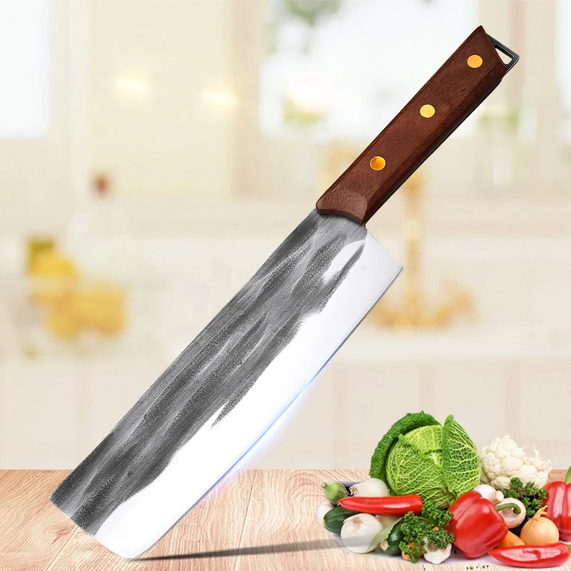 Chef Knives Kitchen Knives Slicing Fruit Fish Cleaver Meat Vegetables Barbecue Boning Butcher Knife Wood Handle Handmade Blade