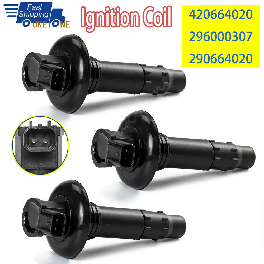 

3PCS Ignition Coil 420664020 296000307 For SeaDoo 210 GTIStick GTX RXT RXP GTS WAKE 4-TEC-4TEC Marine Engine Replacement Parts