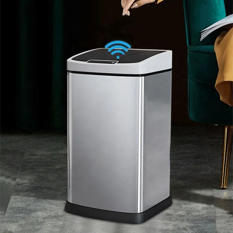 9L Stainless Steel Electric Touchless Induction Automatic Garbage Bin Smart Trash Can for Dustbin & Waste Management