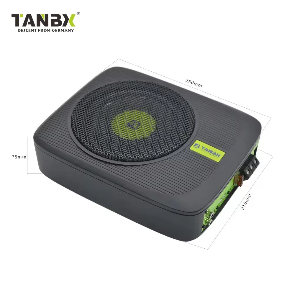 New design 6.5 inch car under seat ultra-thin subwoofer with amp  SPL ative power auto slim subwoofer