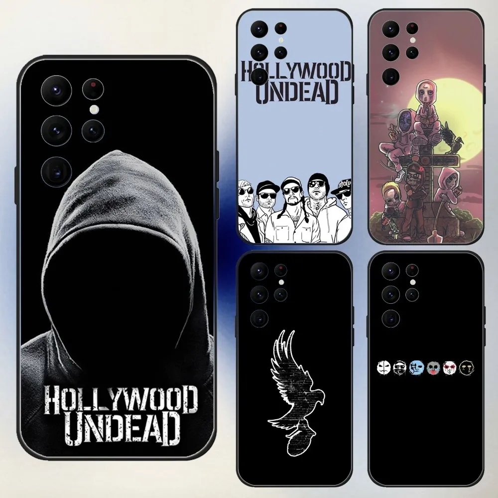

Band H-Hollywood U-Undead Phone Case For Samsung S24,23,22,30,21,10,9,Ultra,Plus,Lite,FE,5G Black Soft Case