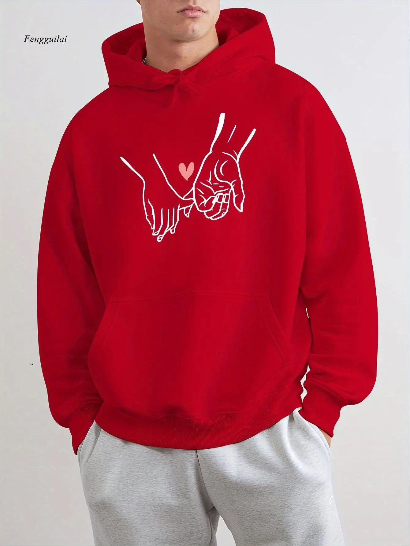 

Уютная бархатная толстовка с капюшоном — модная осенне-зимняя толстовка с рисунком в руках, черный повседневный пуловер, идеальная идея подарка