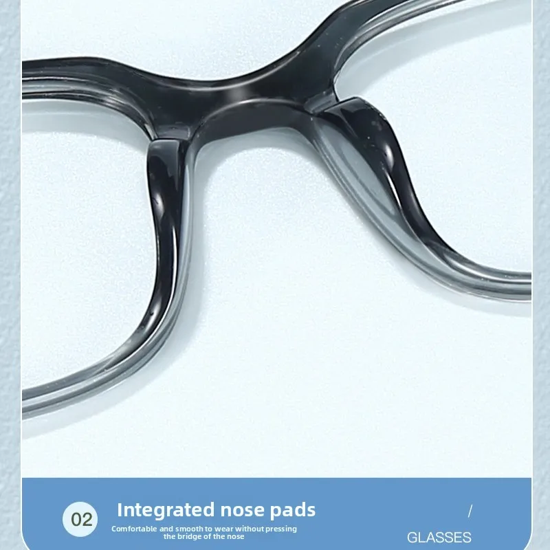 CLLOIO 레트로 다용도 내구성 처방 안경 안티 블루 라이트 TR90 사각 프레임 근시 안경 프로그레시브 독서 안경