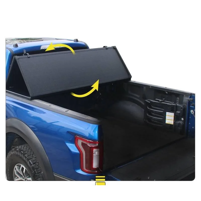 

Truck Bed Cover Tri-fold Design Aluminum Alloy Tonneau Cover for F150 F250 Cargo Pickup
