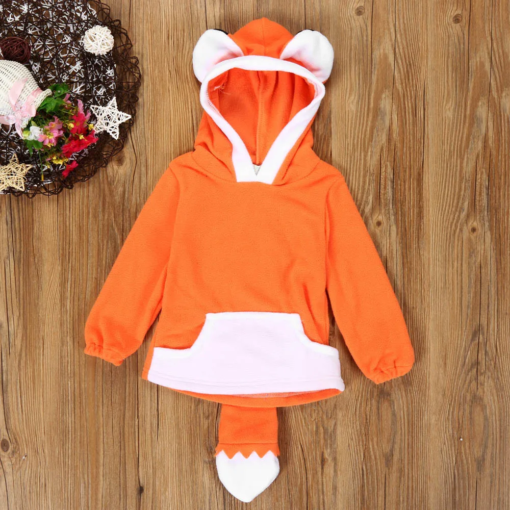 Hot Halloween Kid baby Fox and tail Cosplay Costumes For Boys Girls Children Party lovely Fox Performance Clothing