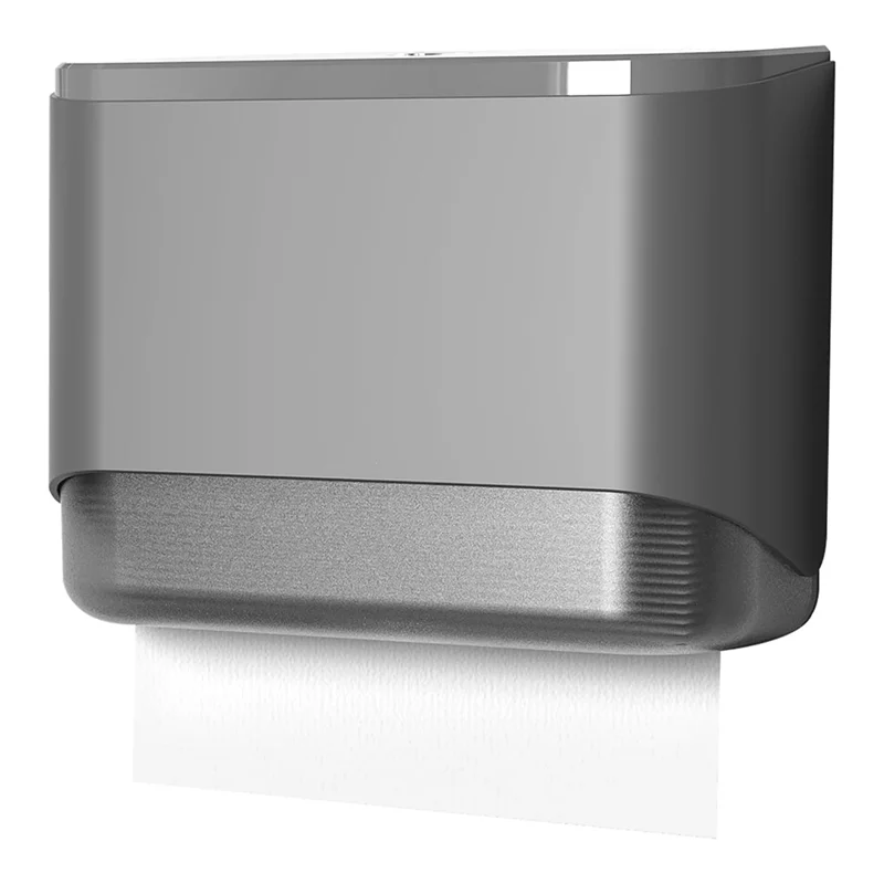 ABJY-موزع المناشف الورقية على الحائط، موزع المناشف الورقية متعدد الطي للحمام باللون الرمادي