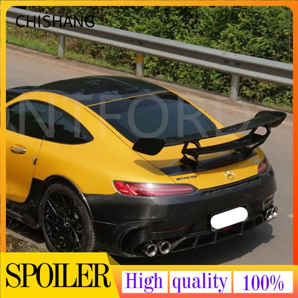 

Автомобильный спойлер для Benz AMG GT GTS GTC, 2 двери, 2015, 2016, 2017, 2018, 2019, 2020, 2021, 2022, из натурального углеродного волокна