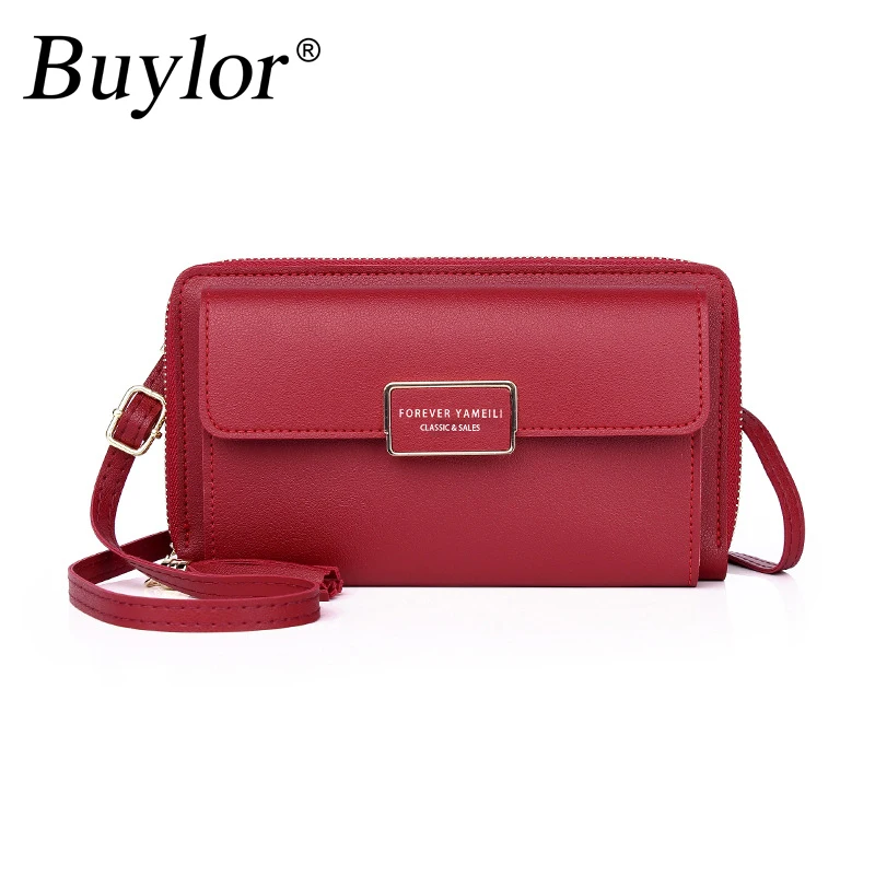 

Buylor Tassel Women's Shoulder Bag Small Cell Phone Bag Handbag Luxury Long Wallet Fashion Card Holder Hasp Crossbody Strap Bags