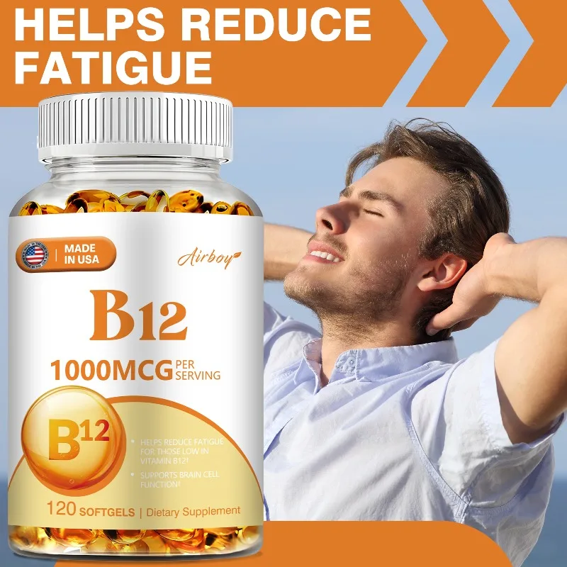 Vitamin B12 1000mcg - Promotes Cellular Energy, Supports Heart, Brain and Nervous System Function, Improve Mental Clarity