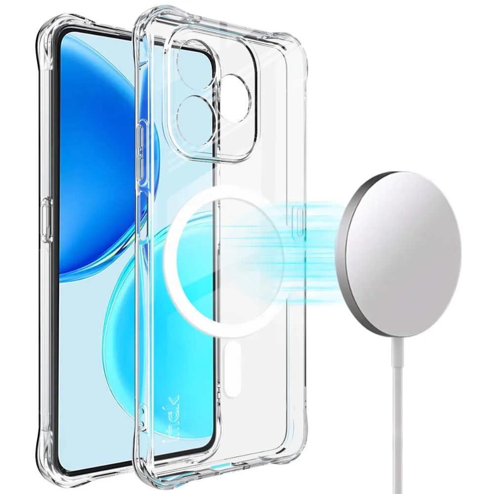 

IMAK Wireless Charging Magnetic Crystal Case for Huawei Honor X8D 4G 2026 Back Cover Air Bag Bumper Amror Shockproof Honor X8 D