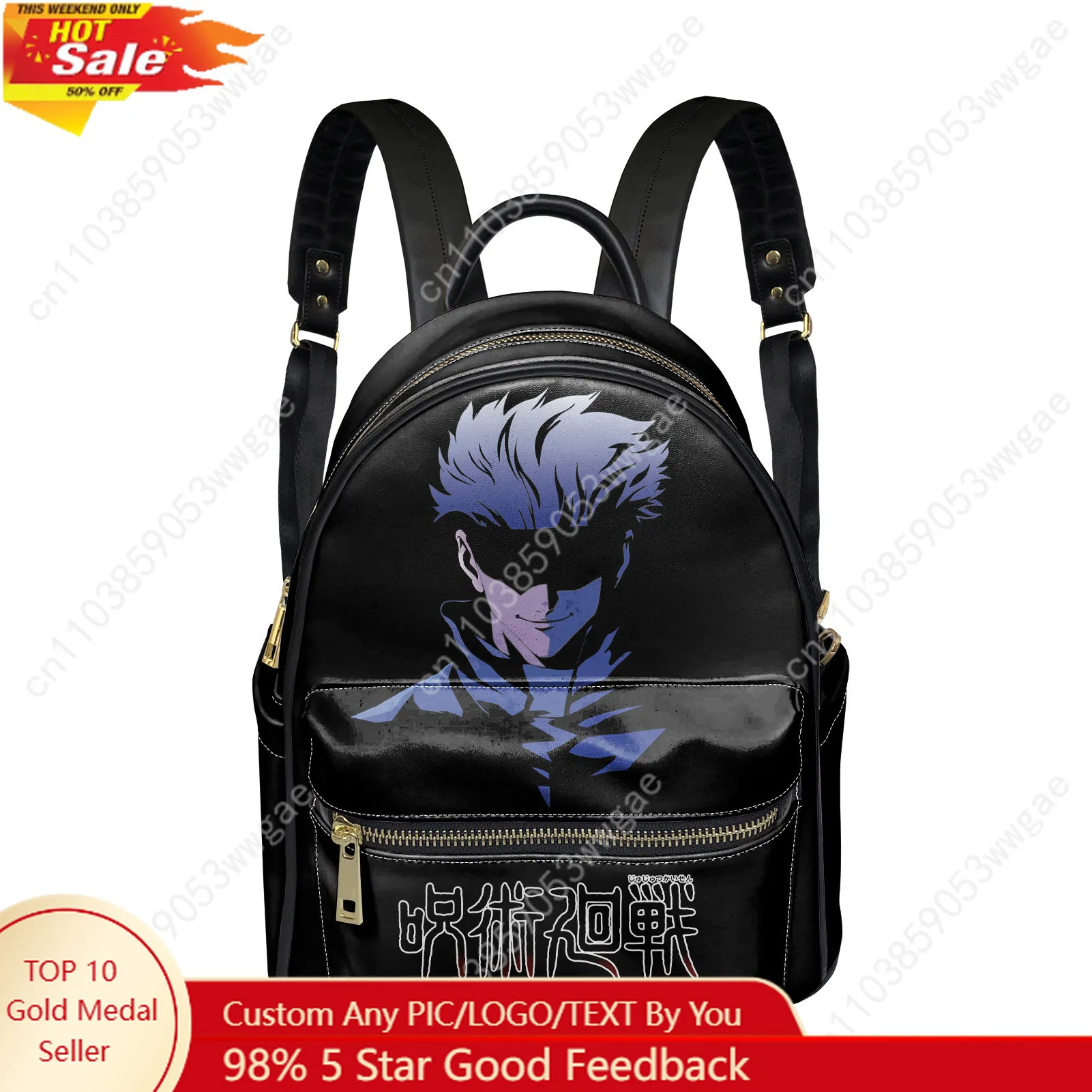 

Gojo Anime Backpack Women Man Knapsack Personalized Text Image Double Shoulder Bag Business Travel Bookbag Rucksack Gift Daypack