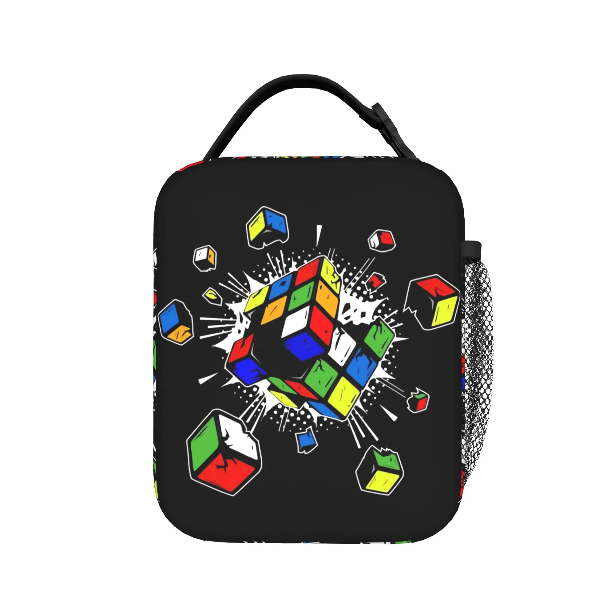 Math Rubik Rubix Rubics Player Cube Math Lunch Bag Lunch Box Adult Picnic Designer Cooler Bag Kawaii Oxford Tote Food Bags