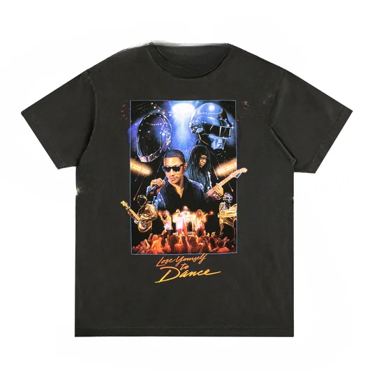 Daft Punk T-Shirt Summer Men Cotton Tops Tees Casual Clothing Unisex Fashion Solid Color Sleeve Streetwear Informal fashion