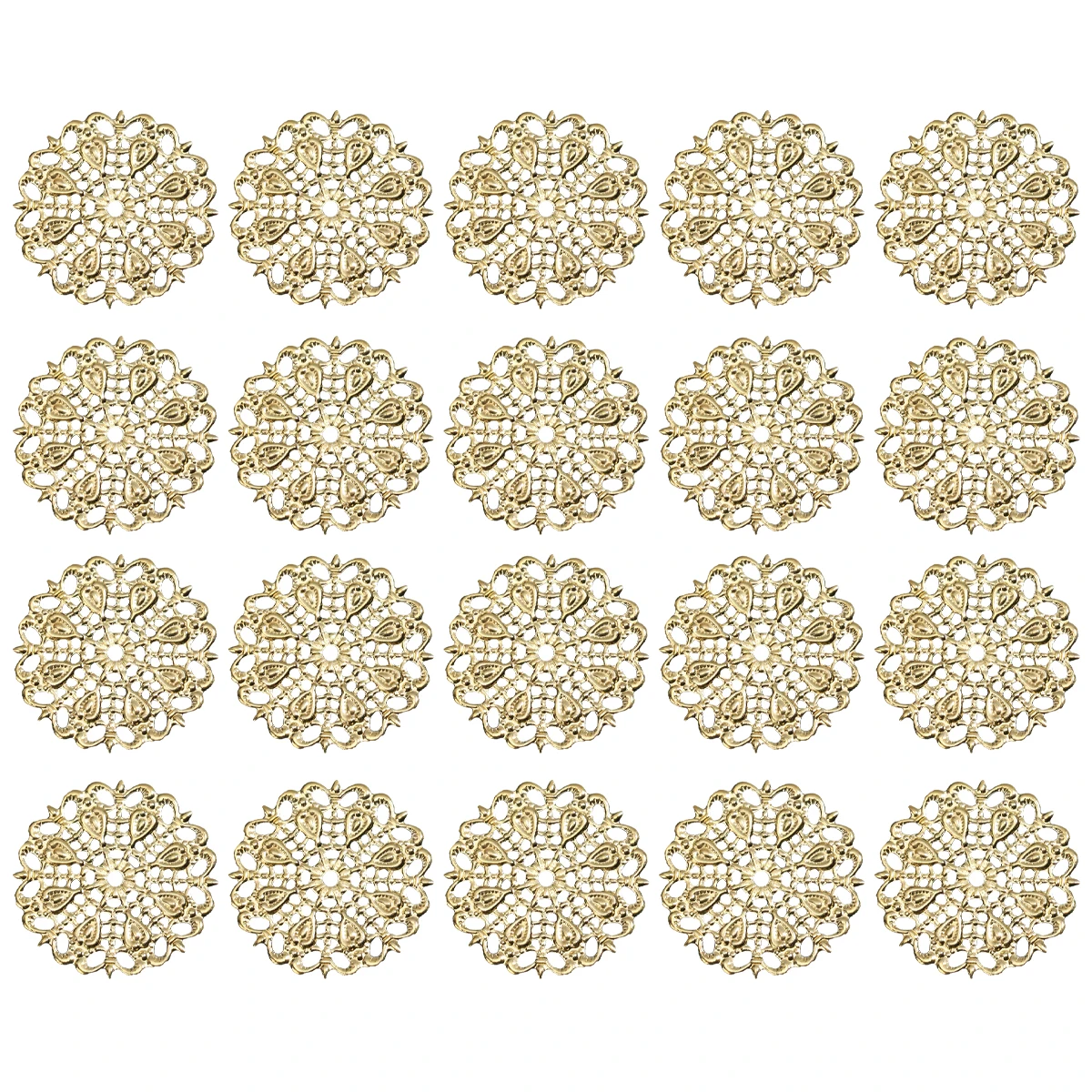 

30 pcs Copper Flower Pendant Accessories Hanging Charm Jewelry Pendants Diy Decorative Charms For Keychains Bracelets Lanyards