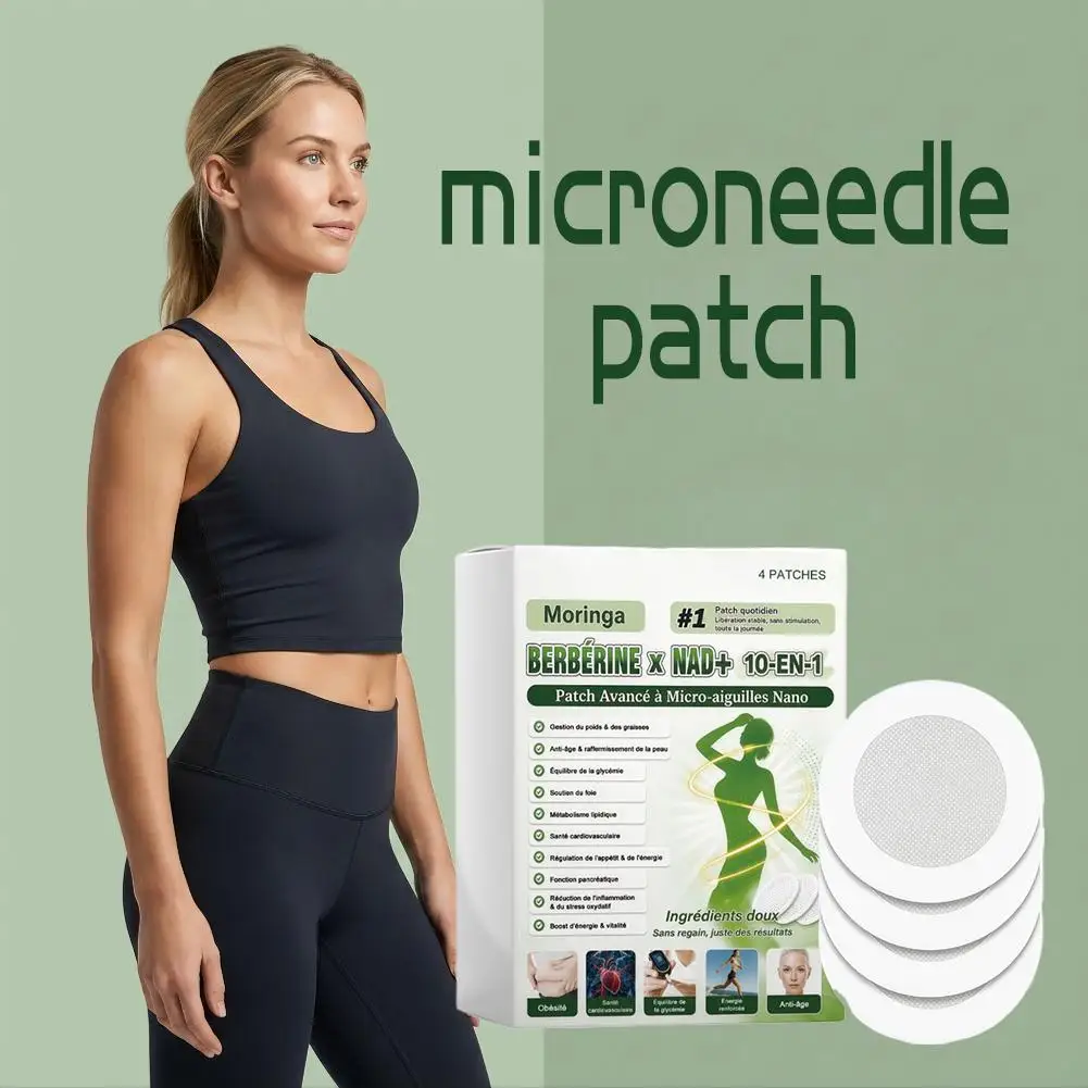 Moringa NAD+ Nano Microneedle Body Care Patches Ultra Thin Overnight Skin Care Stickers for Abdomen Arms and Thighs