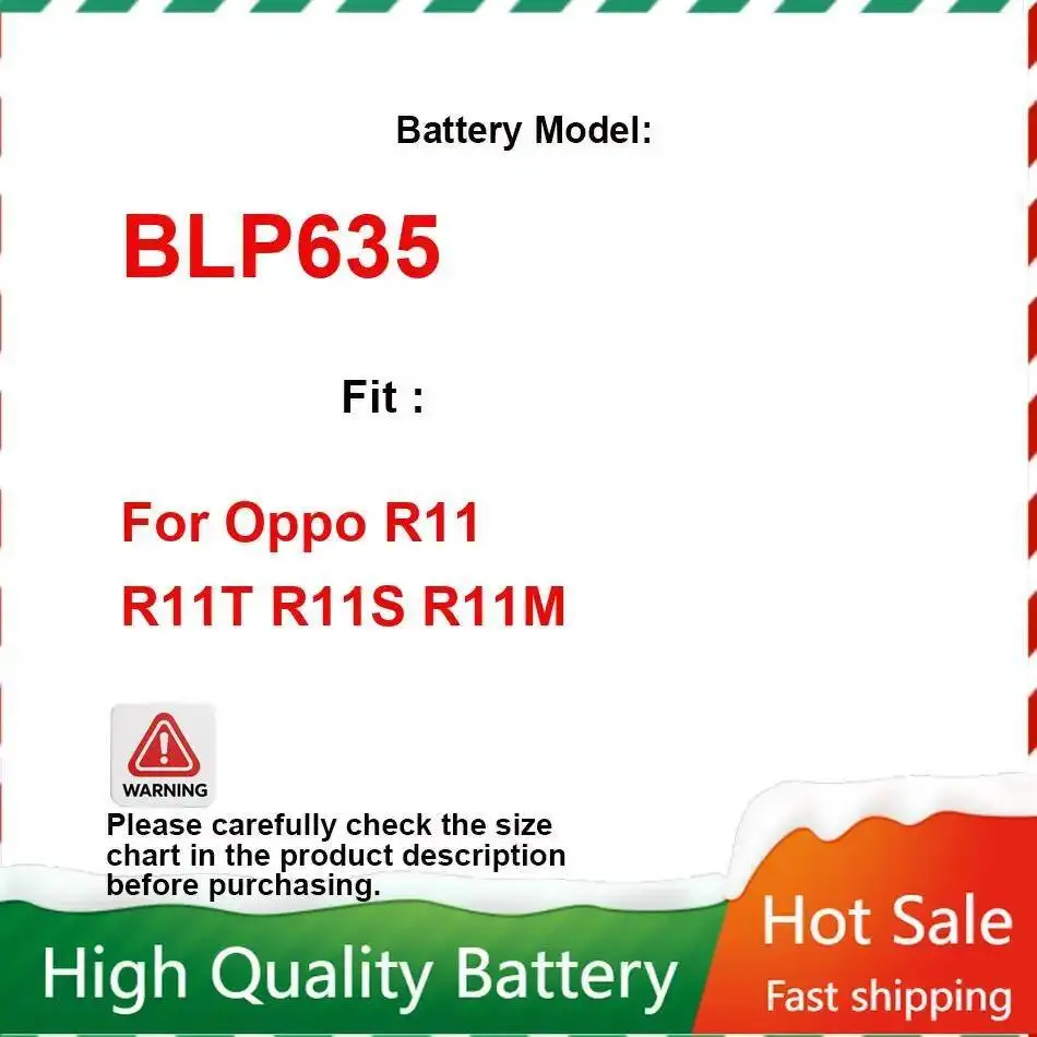 

Надежный аккумулятор мобильного телефона BLP635 для Oppo R11 R11T R11S R11M 2900 мАч, безопасный и