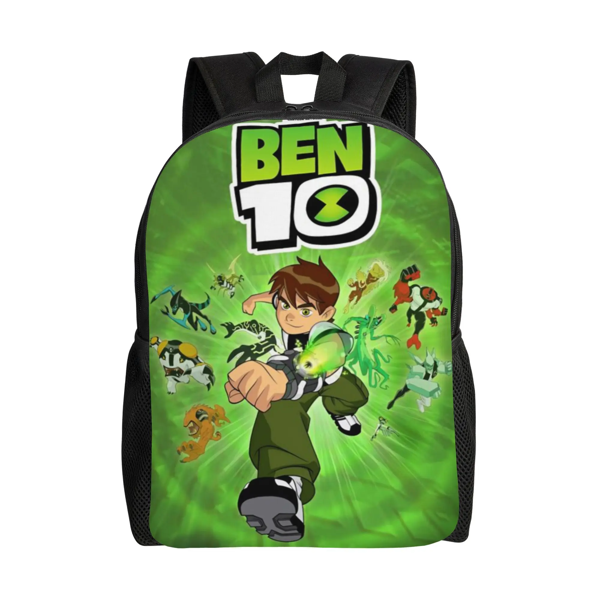 Back to school season Large Capacity Ben 10 Cartoon Poster Rucksack Ben 10  College Student Backpack