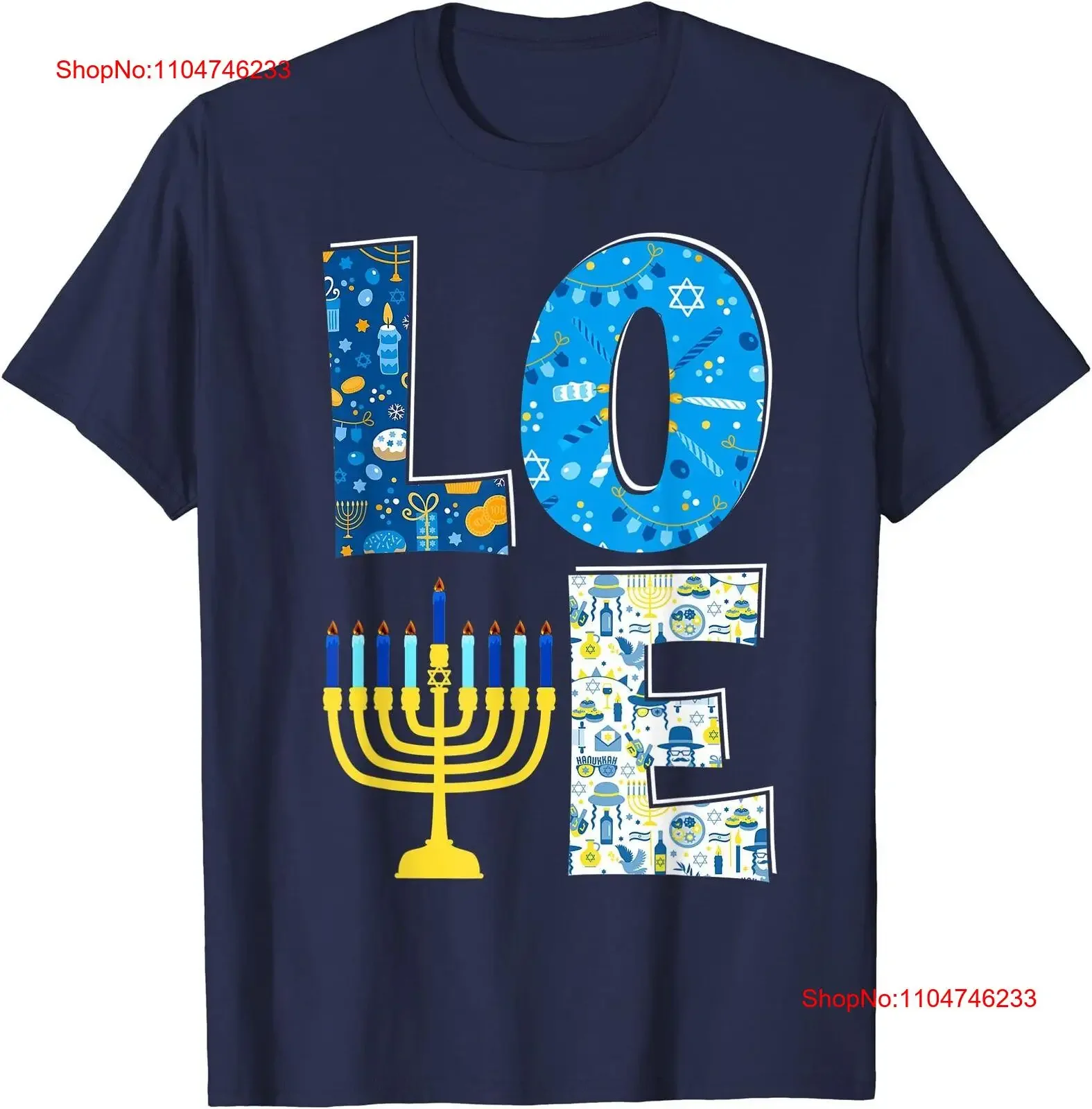 

Милая пижама Chanuka Menorah, одинаковые семейные футболки, винтажный потертый дышащий модный топ для повседневной носки, стильный