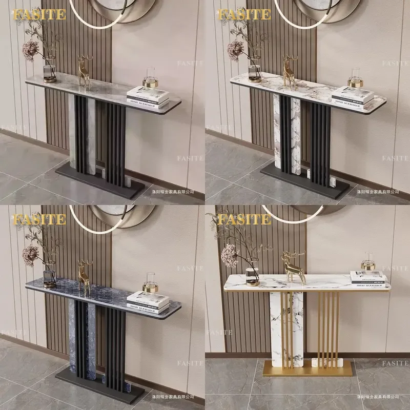 For Entrance Table Rock Slab Console Shelf Corridor Aisle Doorway Supply Case Modern Minimalist Home Decor Storage Furniture