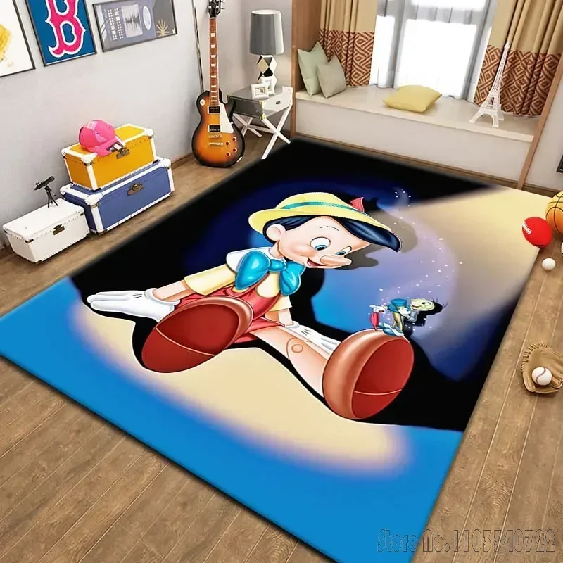  Pinocchio Area Rug Carpets 80x120cm Decor for Bathroom Kids Floor Mat Living Room Children's Bedroom Sofa