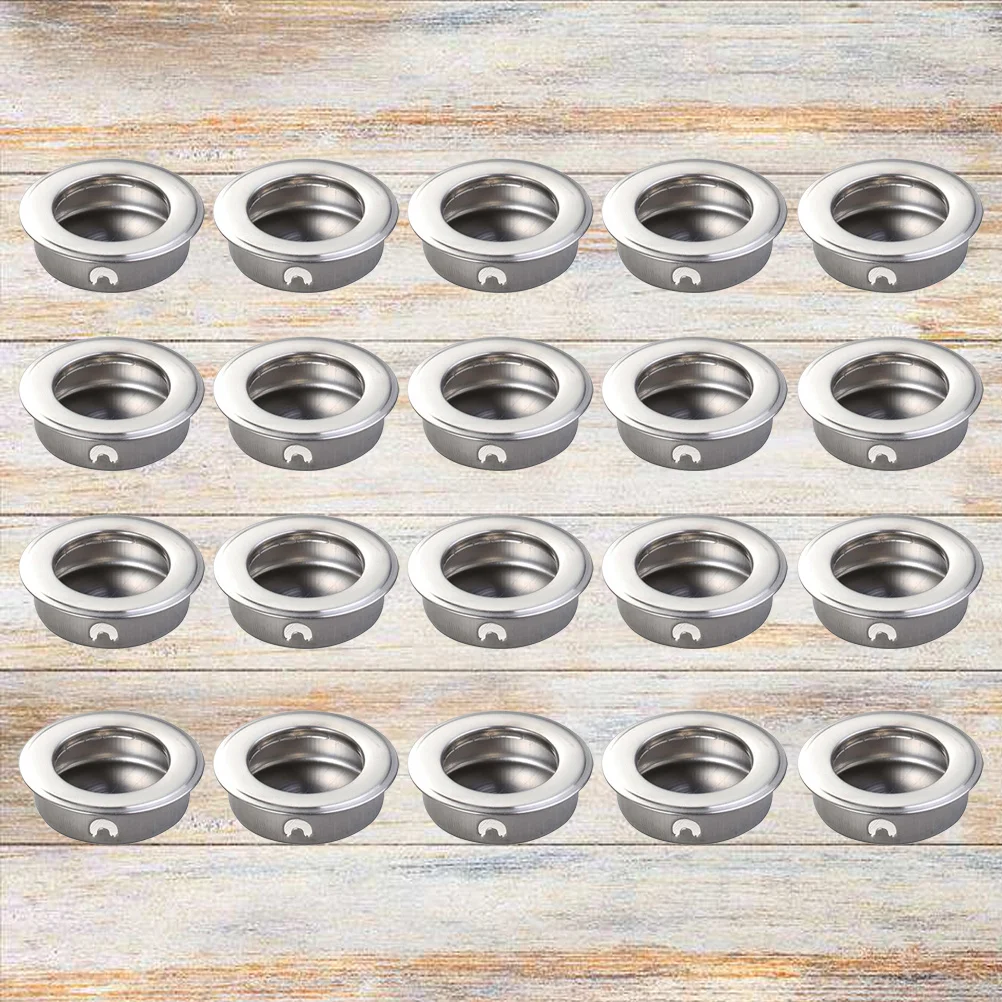 Maniglie da incasso a filo in acciaio inossidabile da 20 pezzi, diametro 35 mm, porta scorrevole, accessori per cassetti, maniglia per porta in acciaio inossidabile