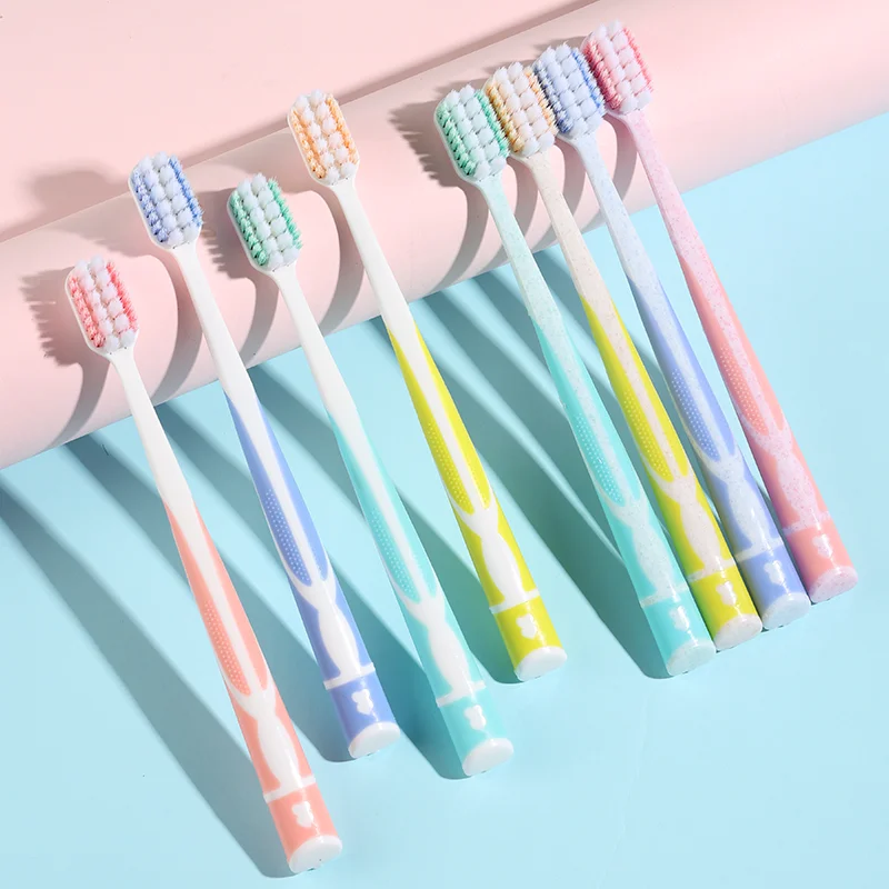 High Density Soft Toothbrush Safe PBT Bristle Material Flower Shaped Head Style Fine Fibers Patented Product Dental care