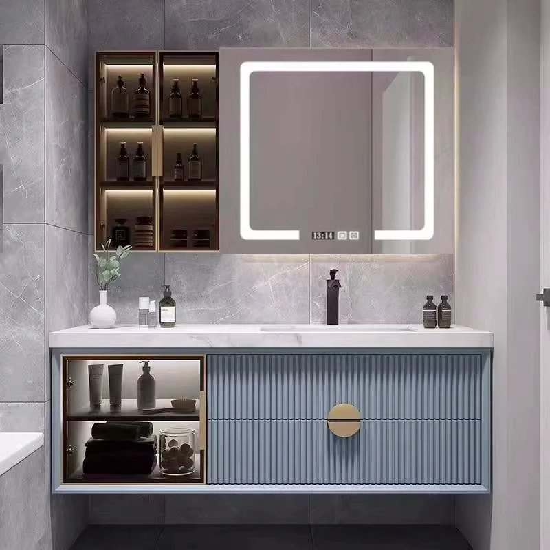 Kabinet kamar mandi Toilet bulat mewah Modern klasik ruang cuci Hotel lemari kamar mandi meja rias furnitur rumah