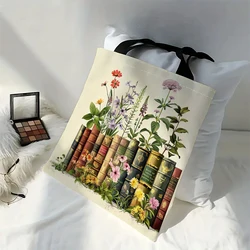 Stylish Canvas Tote Bag - Spacious, Lightweight, and Aesthetic Design for School, Grocery Shopping, and Daily Use - No-Closure