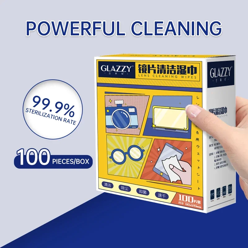 Viewring 10/100/200Pcs Disposable Cleaning Cloth, Individually Packaged For Cleaning Glasses, Lenses, Screens, And Lenses