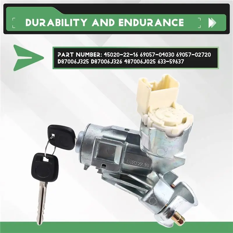 Car Ignition Switch Lock Cylinder With 2 Keys 69057-04030 69057-02720 For Toyota 2007-2021 45020-22-16 6905704030