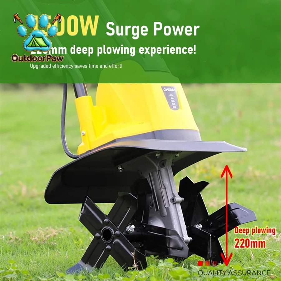 Electric Soil Loosener Household Garden Hand-push Tiller Electric Cultivator Agricultural Plow Hoeing Machine Rotary Weeder view 3