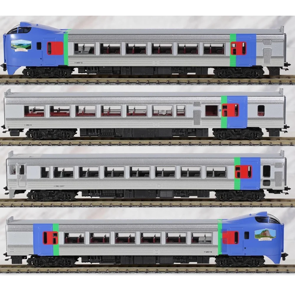 KATO-tren de juguete tipo N 1/160, serie 10-1894/1895 283, coche neumático, nieve pesada, doble potencia, juego de tren de 7 secciones, juguete para regalo para niño