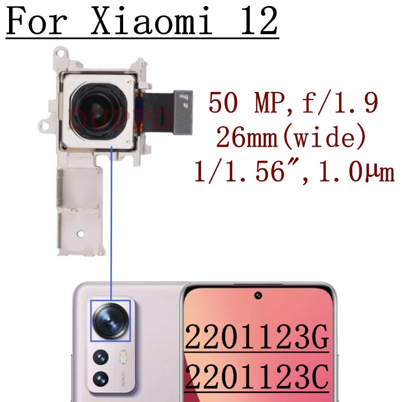 Front Rear Camera For Xiaomi Mi 12 Pro Selfie Frontal Big Backside Main Back Facing Wide Angle Macro Camera Flex Cable